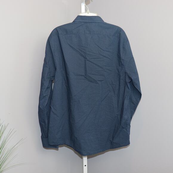 Original Penguin by Munsingwear Blue Micro Print Button-Up Shirt Size L - Picture 2 of 3